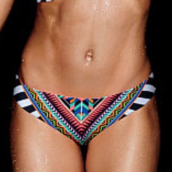 Pink Victoria S Secret Swim New Victorias Secret Pink Mini Bikini Swim Bottom Small Aztec